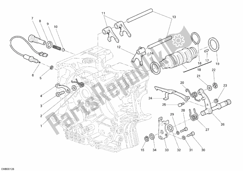 Toutes les pièces pour le Mécanisme De Changement De Vitesse du Ducati Sport ST3 S ABS USA 1000 2007
